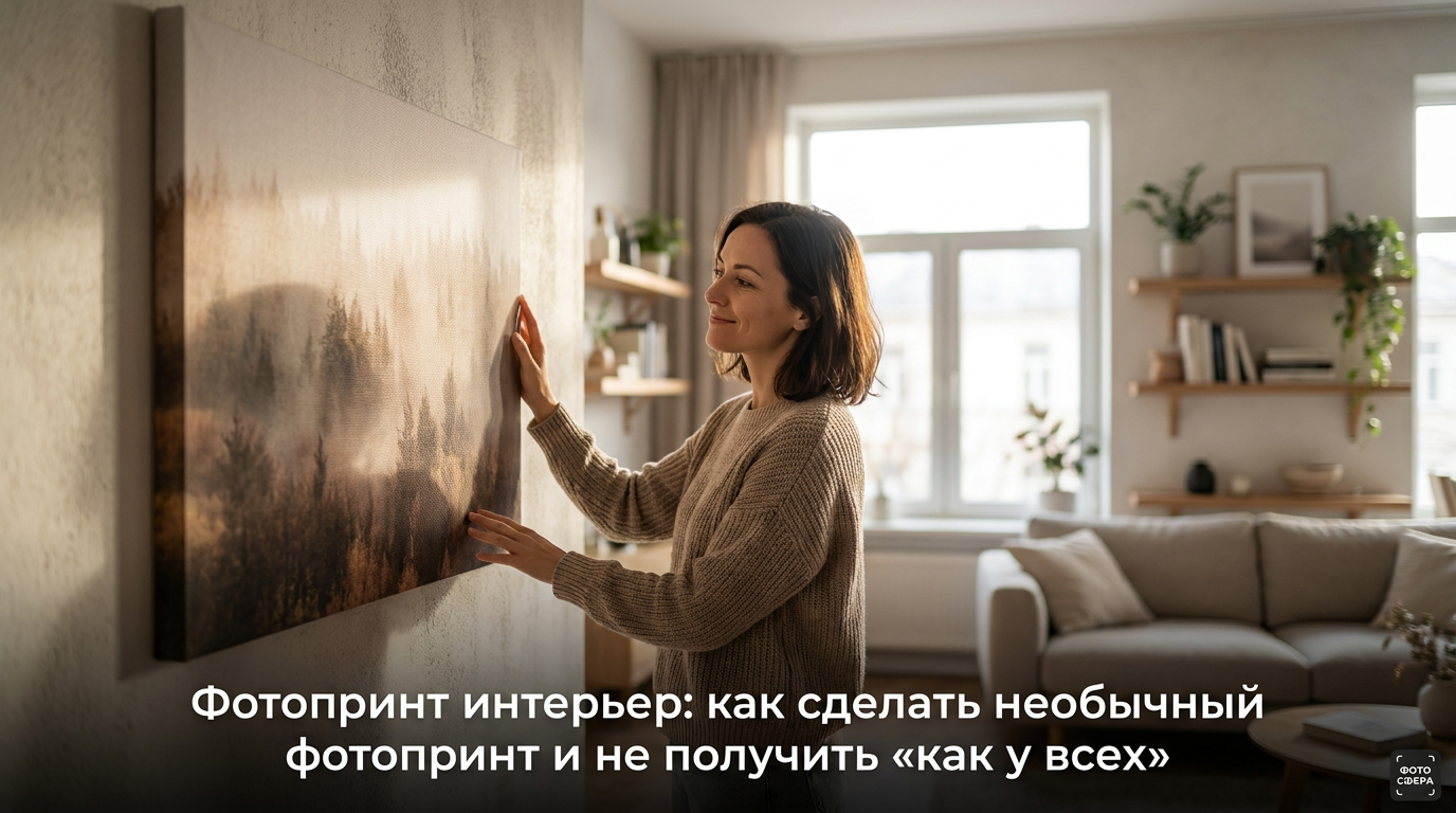 Необычный фотопринт для интерьера