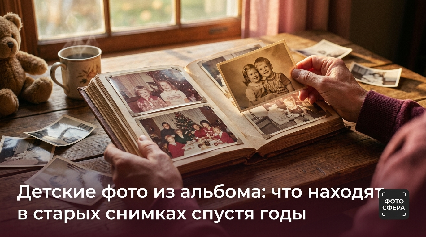 Детские фотографии из старого альбома