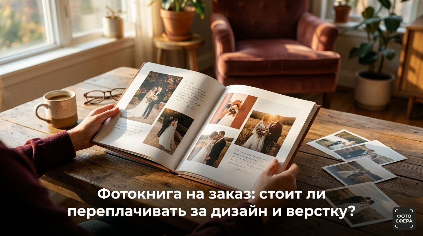Фотокнига на заказ с оформлением и ценовым дизайном