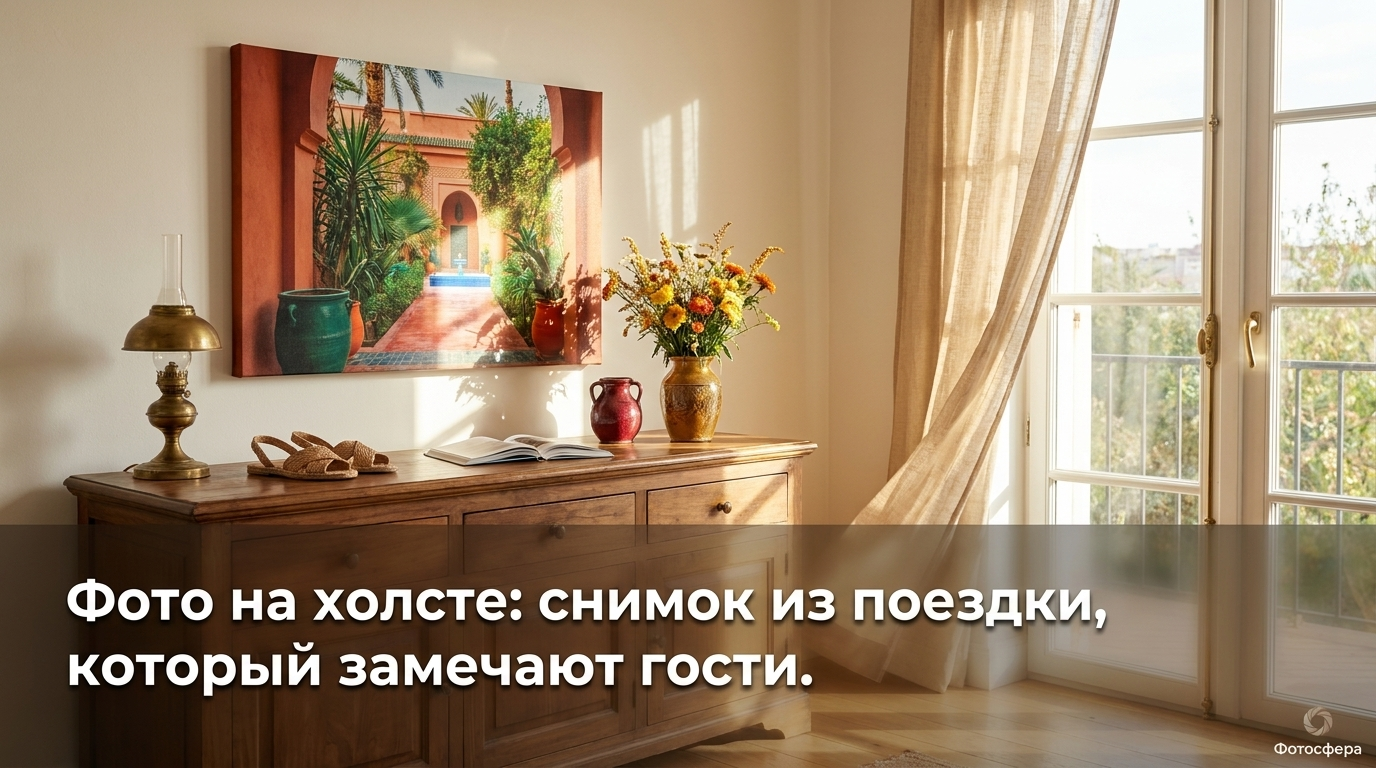 Фото на холсте с изображением из поездки