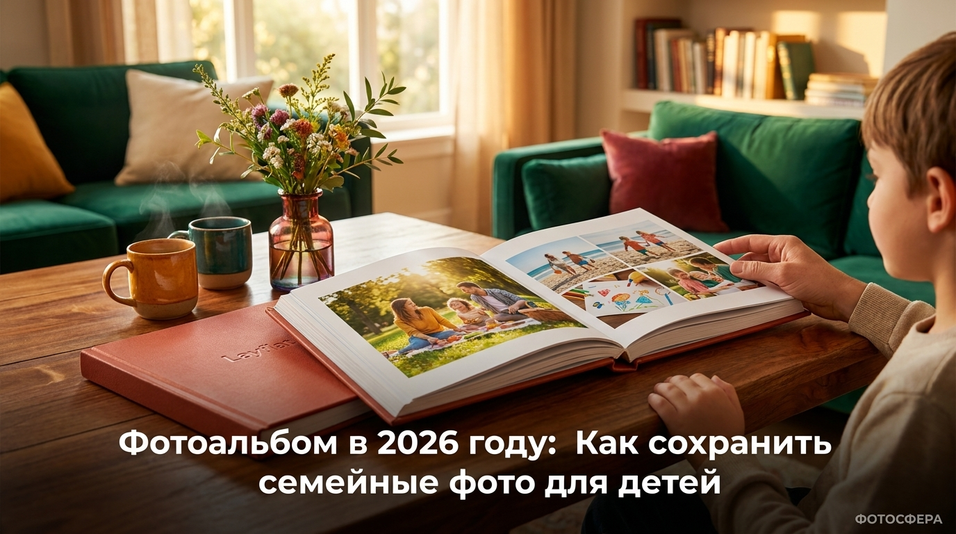 Фотоальбом для сохранения семейных снимков в 2026 году