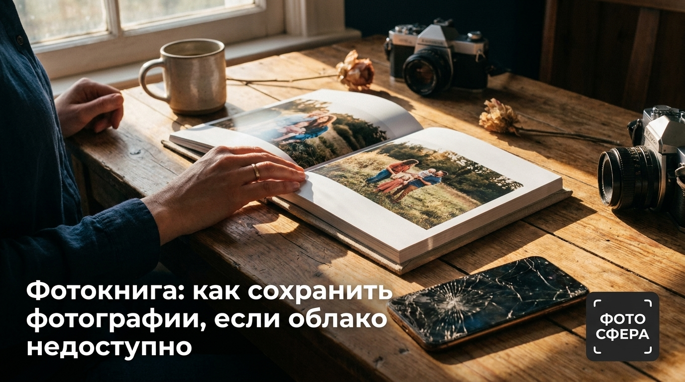 Фотокнига для сохранения фотографий в случае недоступности облачного хранения
