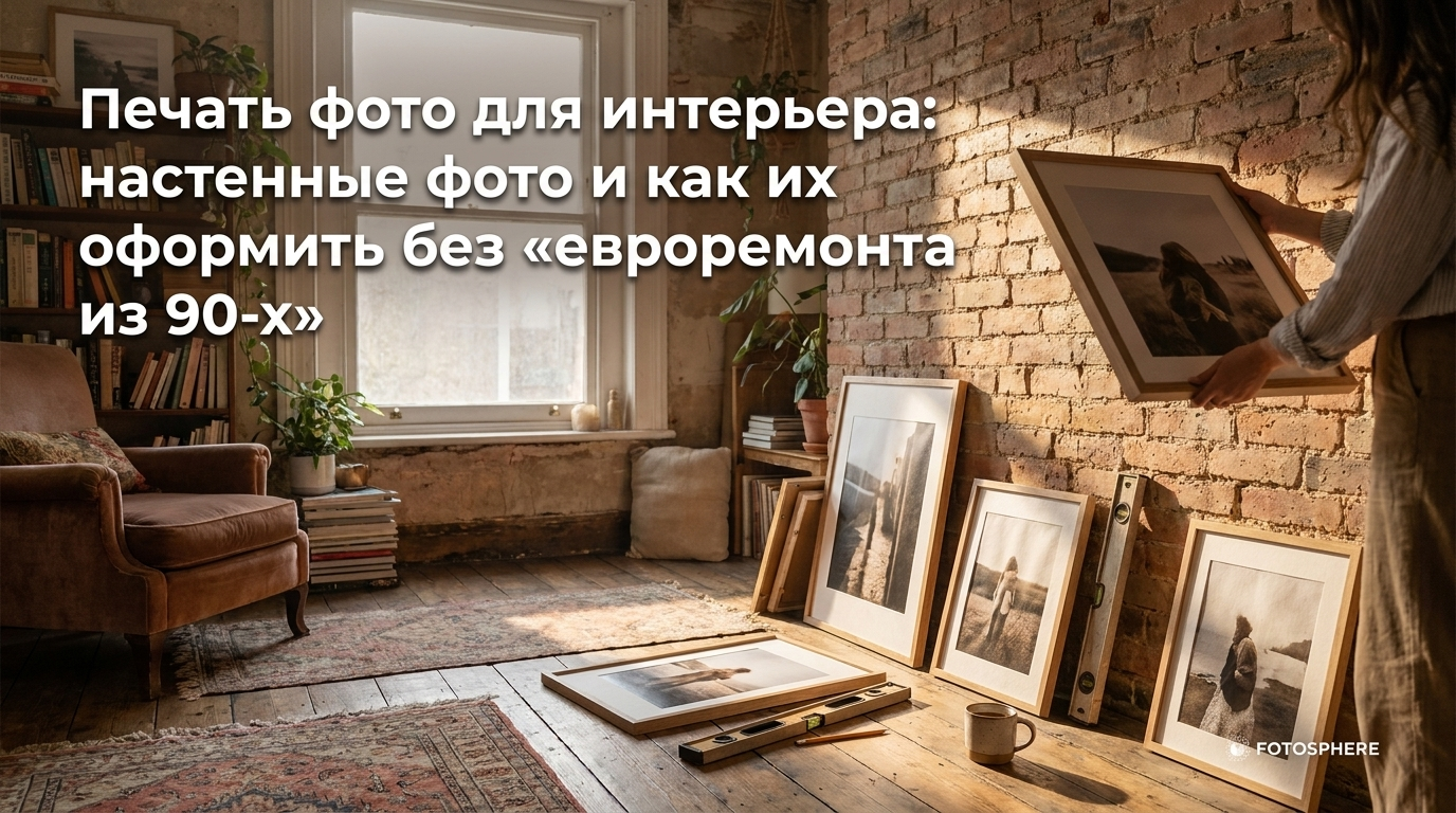 Печать фото для интерьера с примерами оформления стен