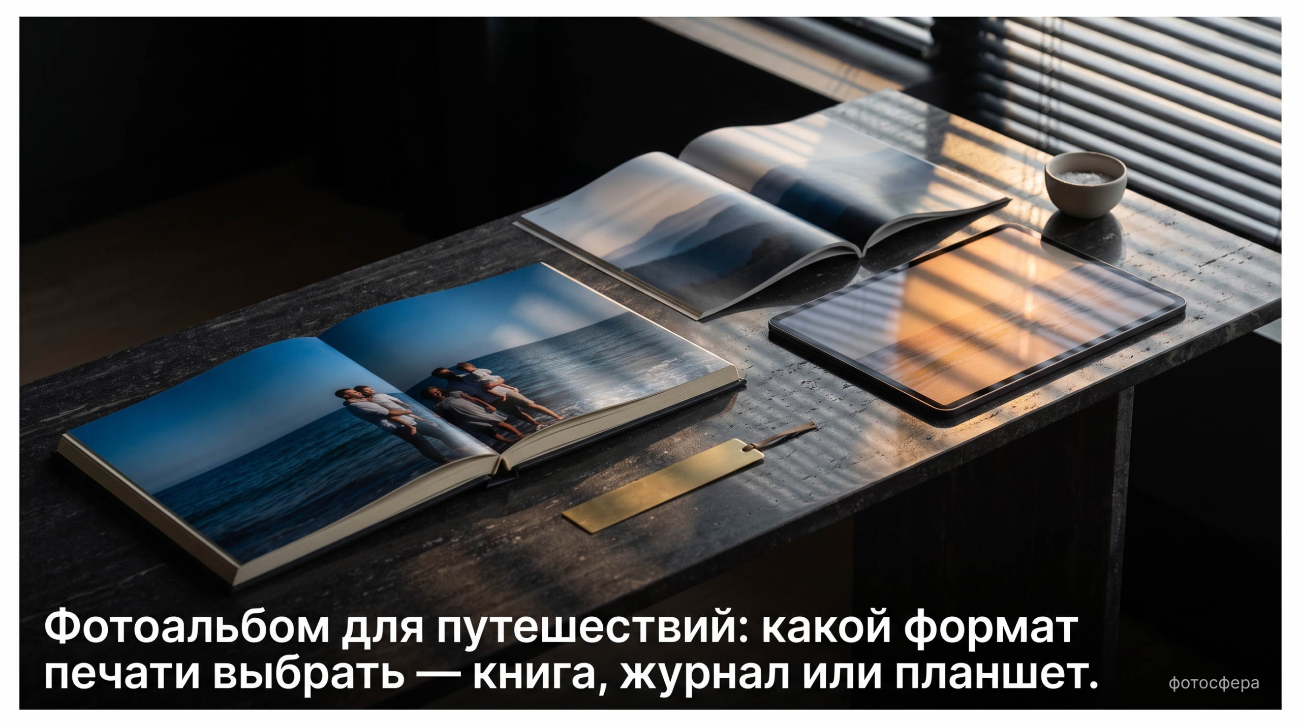 Фотоальбом для путешествий с различными форматами печати