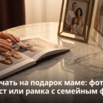 Фотопечать для подарка маме с семейным фото
